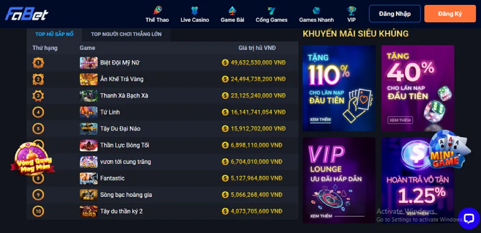 Bước 2: Nạp tiền vào tài khoản luck88
